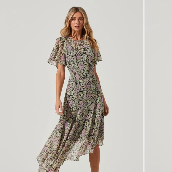 Astr Dresses Astr Flutter Sleeve Maxi Dress Poshmark